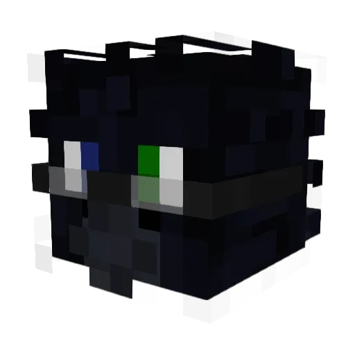 CrowAgainstMurde Minecraft avatar head, 3D render