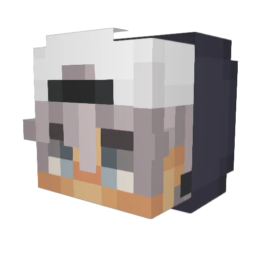 CrowCannon32 Minecraft avatar head, 3D render