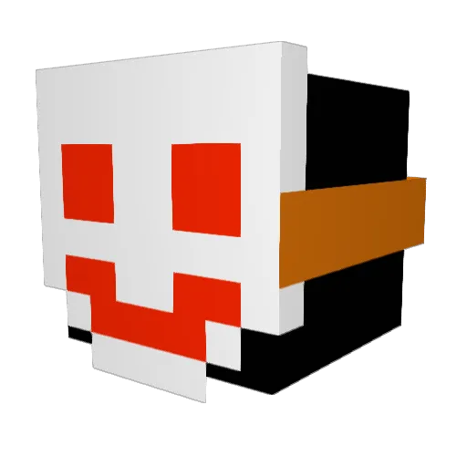 CrowClaw Minecraft avatar head, 3D render