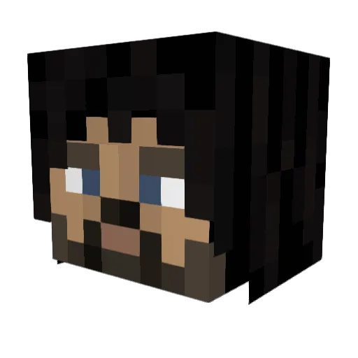 CrowDev Minecraft avatar head, 3D render