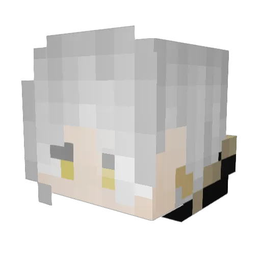 CrowKeystone Minecraft avatar head, 3D render