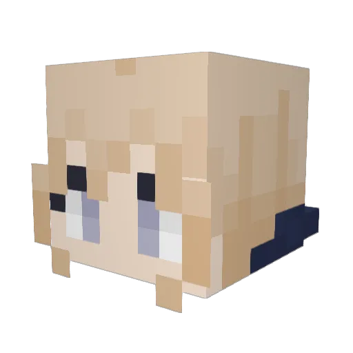 CrowLead Minecraft avatar head, 3D render