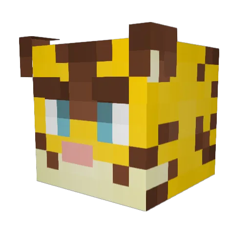 Crow_Heart Minecraft avatar head, 3D render
