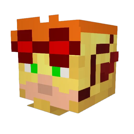 Crow_PvP Minecraft avatar head, 3D render