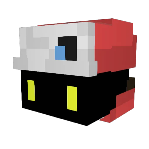 Crow_TTV Minecraft avatar head, 3D render