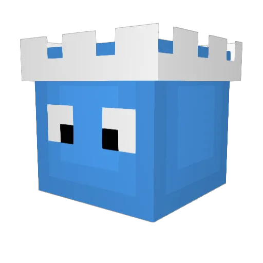 Crowacion Minecraft avatar head, 3D render
