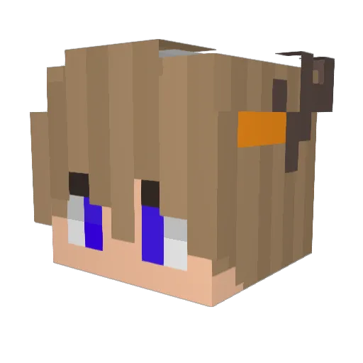 Crowdes Minecraft avatar head, 3D render