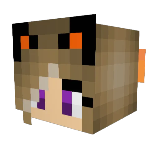 Crowdia Minecraft avatar head, 3D render
