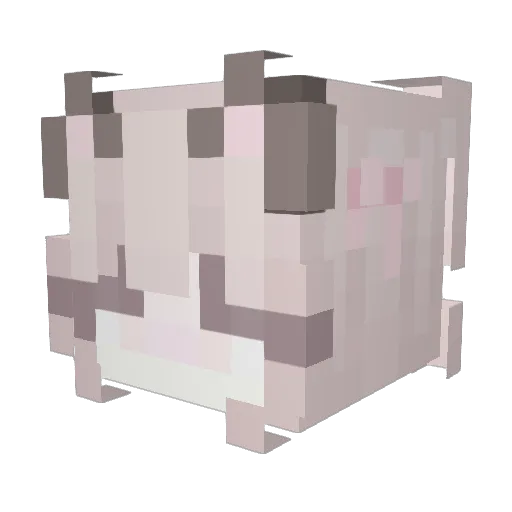 Crowikk Minecraft avatar head, 3D render