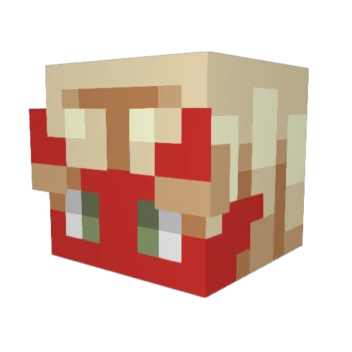 Crowkebab Minecraft avatar head, 3D render