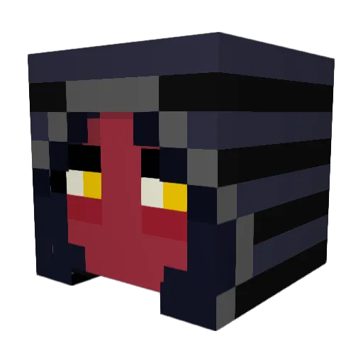 Crowker Minecraft avatar head, 3D render