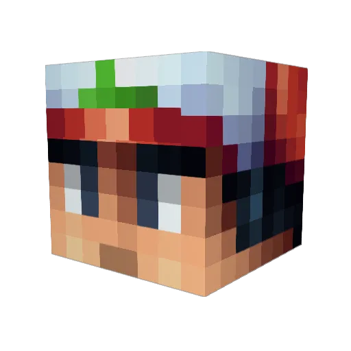 Crowl3y Minecraft avatar head, 3D render