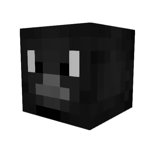Crowl_ Minecraft avatar head, 3D render