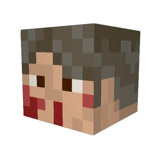 Crowley7305 Minecraft avatar head, 3D render