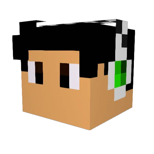 Crowley844 Minecraft avatar head, 3D render