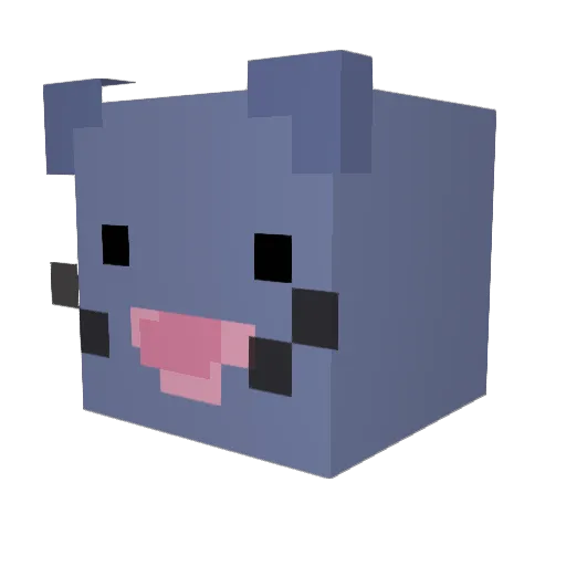 Crowman1 Minecraft avatar head, 3D render
