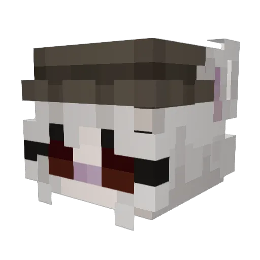 Crowmaniac Minecraft avatar head, 3D render