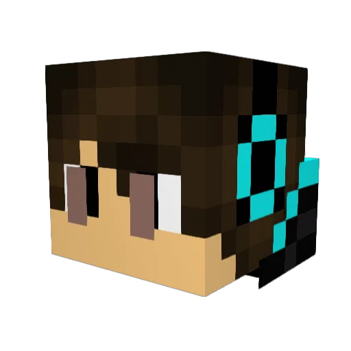 Crown0107 Minecraft avatar head, 3D render