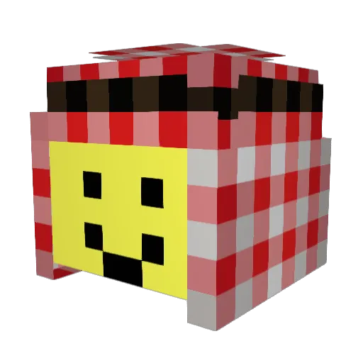 Crown1208 Minecraft avatar head, 3D render