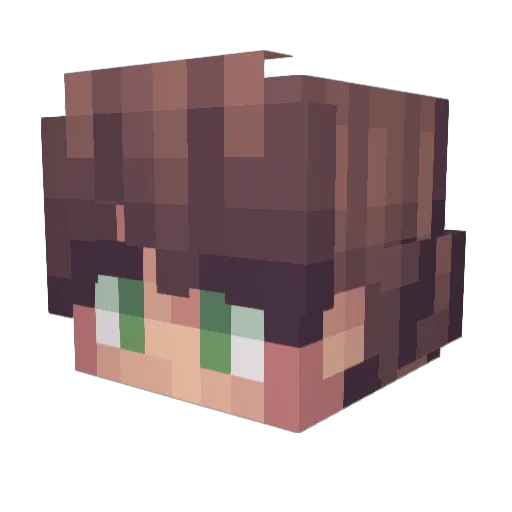 CrownOnMyHead Minecraft avatar head, 3D render