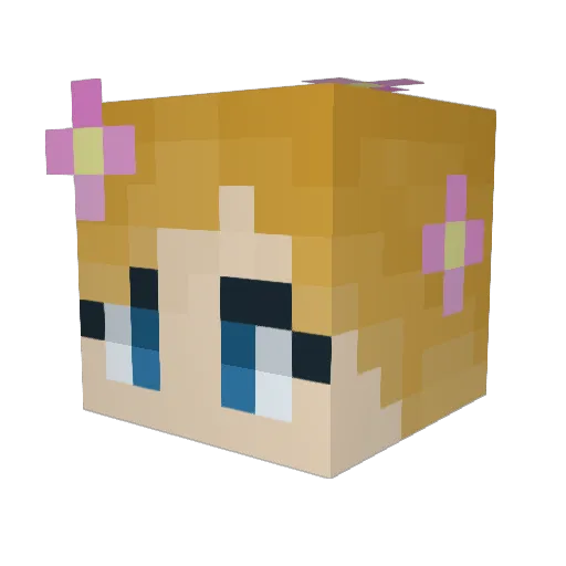 CrownRaze Minecraft avatar head, 3D render