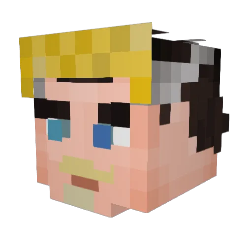 CrownRoyal Minecraft avatar head, 3D render