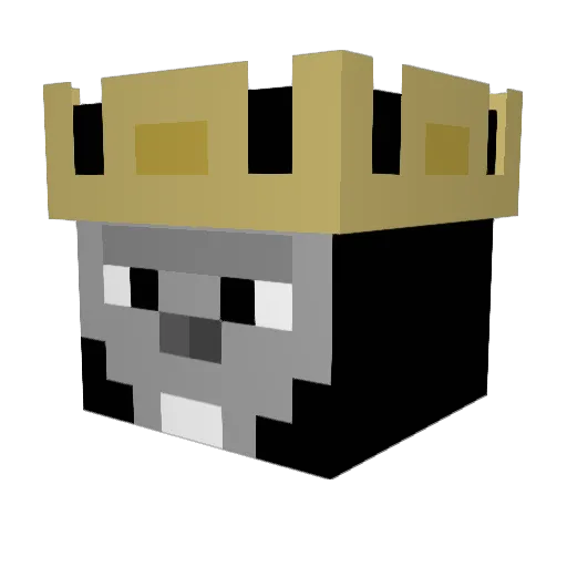 CrownedApe Minecraft avatar head, 3D render
