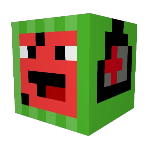 Crownedgaming Minecraft avatar head, 3D render