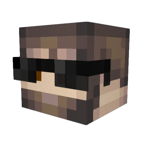Crownhx Minecraft avatar head, 3D render