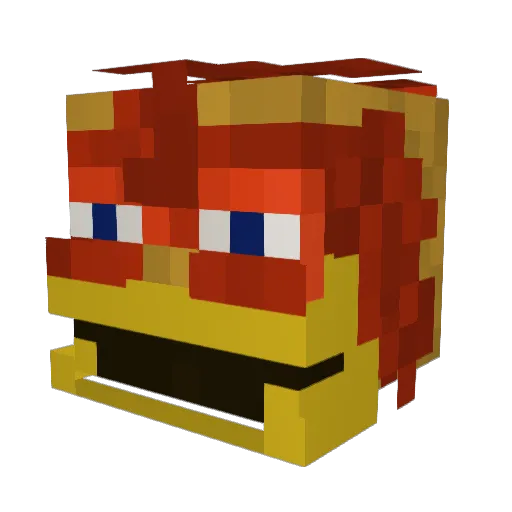 Crownmolding Minecraft avatar head, 3D render