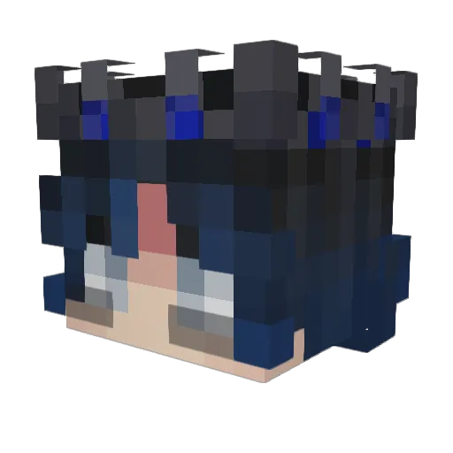 Crownn_ Minecraft avatar head, 3D render