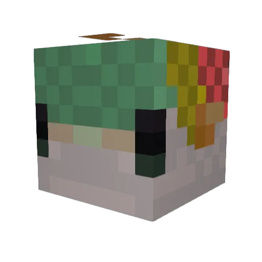 Crowperson Minecraft avatar head, 3D render