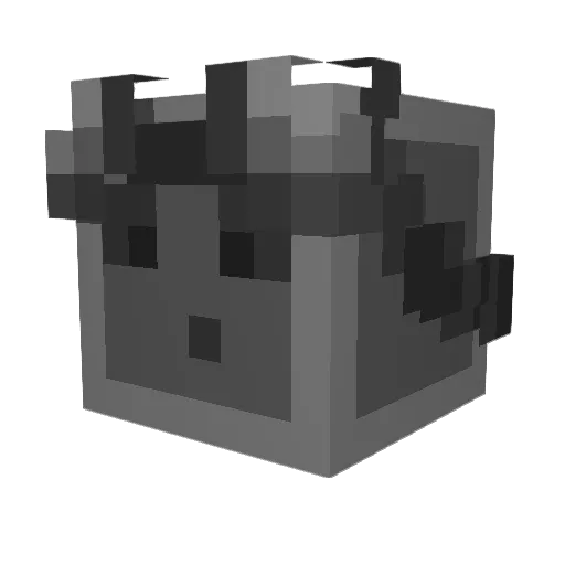 Crowwking Minecraft avatar head, 3D render