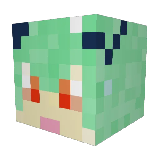 CrowyCR Minecraft avatar head, 3D render