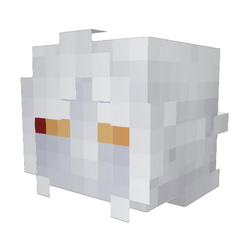 Crowynd Minecraft avatar head, 3D render