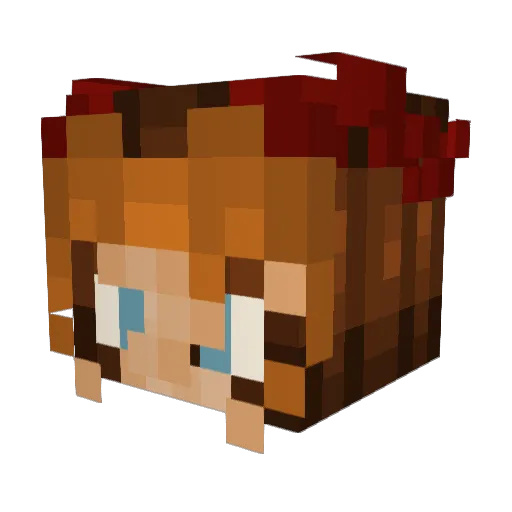 Crowzii Minecraft avatar head, 3D render