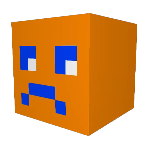 Croxthefox Minecraft avatar head, 3D render