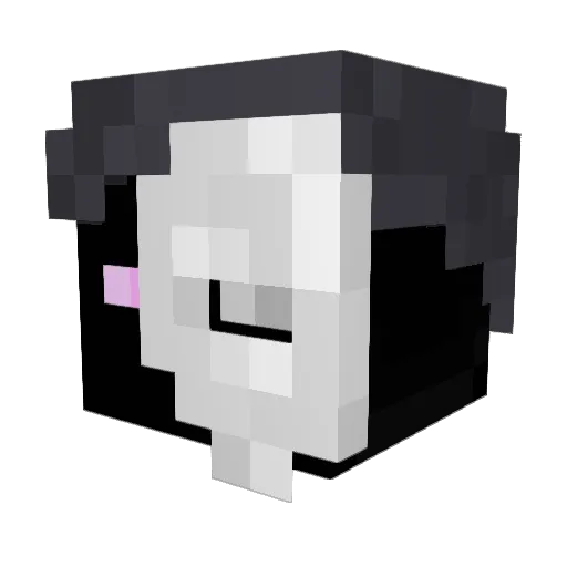 Croyber Minecraft avatar head, 3D render