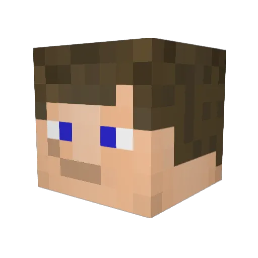 Crozo Minecraft avatar head, 3D render