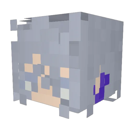 Crozos Minecraft avatar head, 3D render