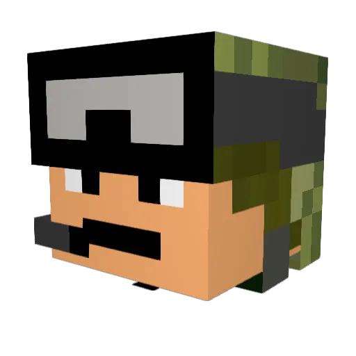 Crozze02 Minecraft avatar head, 3D render