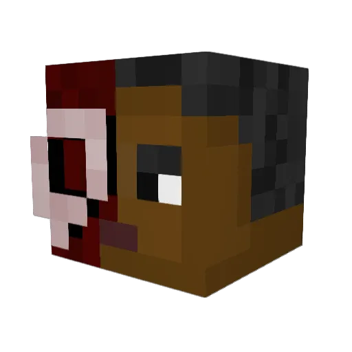 Crptyc Minecraft avatar head, 3D render