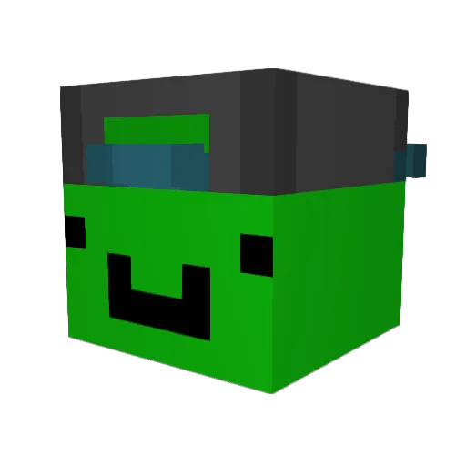 Crqlx Minecraft avatar head, 3D render