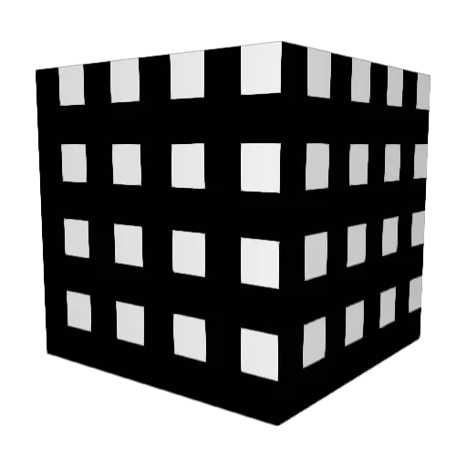 Crrative Minecraft avatar head, 3D render