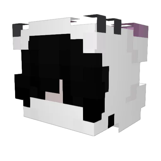 Crrpt Minecraft avatar head, 3D render