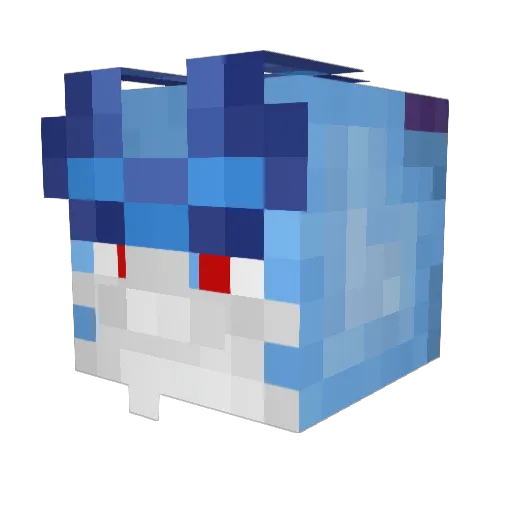 Crtns Minecraft avatar head, 3D render
