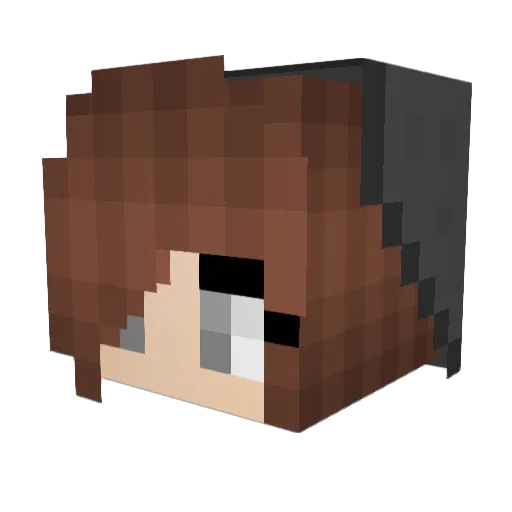 CrtreCrystle Minecraft avatar head, 3D render