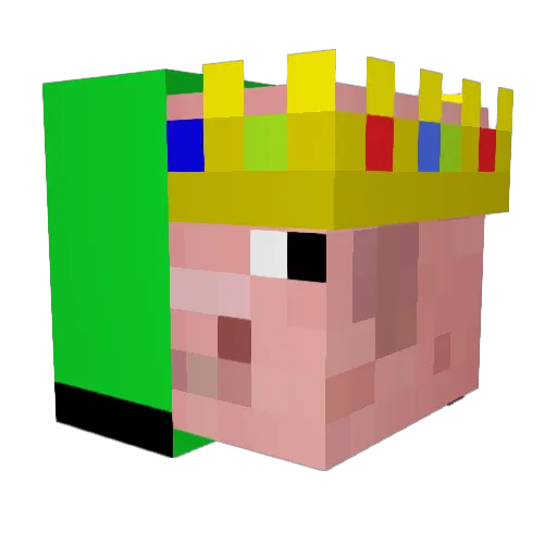 CrucialCactus13 Minecraft avatar head, 3D render