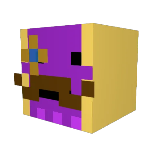 Cruciatus88 Minecraft avatar head, 3D render