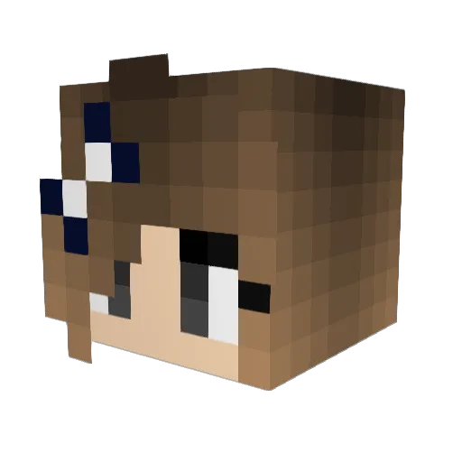 Cruciatusvu Minecraft avatar head, 3D render